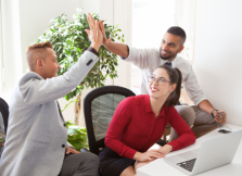 Team celebrating success