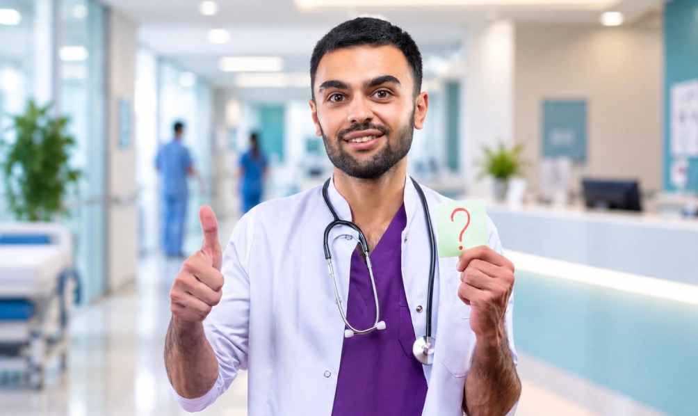 Doctor reviewing patient details