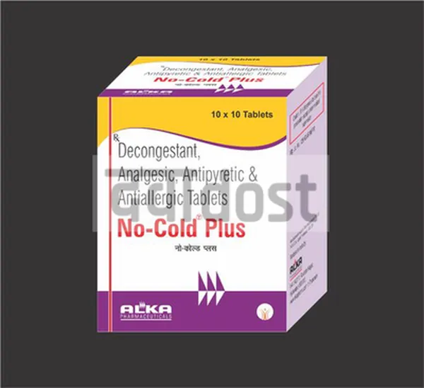 No Cold Plus 2.5mg/10mg/325mg Tablet 10s