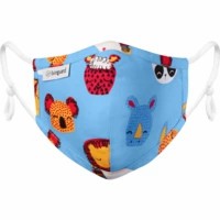 Livinguard Kids Street Mask - Ago Rabbit Print: Blue |anti-microbial | Washable & Reusable - Xs