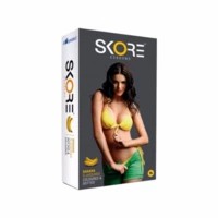 Skore Banana Dotted Box Of 10 Condoms