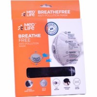 Medlife N-99 With Valve Pollution Mask Color - Black