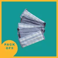 Hand Made Reusable Cotton Mask Pack Of 5