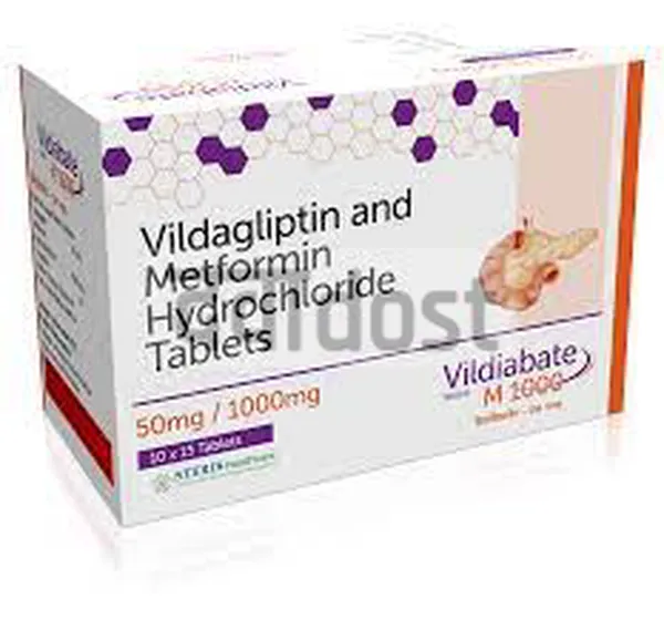 VILDIABATE M 1000MG/50MG TABLET