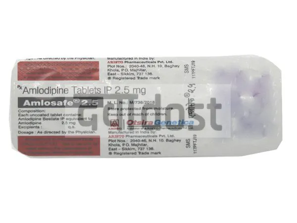 Amlosafe AT 2.5mg/25mg Tablet 10s