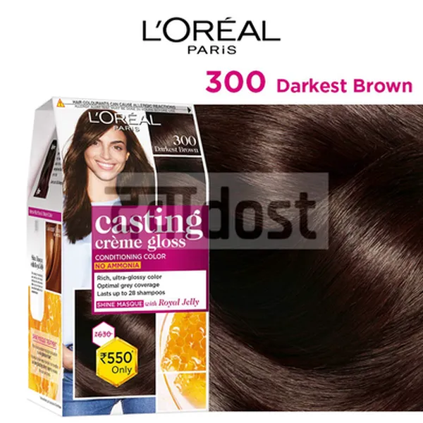 Loreal Casting Cream Gloss 300 Darkest Brown Colour 45gm