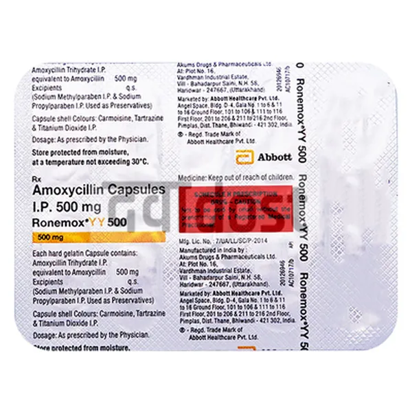 RONEMOX YY 500MG CAPSULE