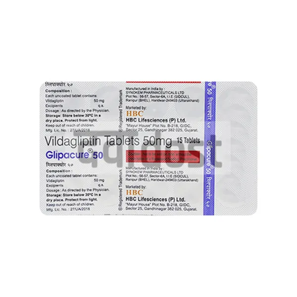 Glipacure 50mg Tablet