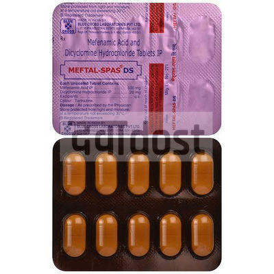 Meftal Spas DS 20mg/500mg Tablet 10s