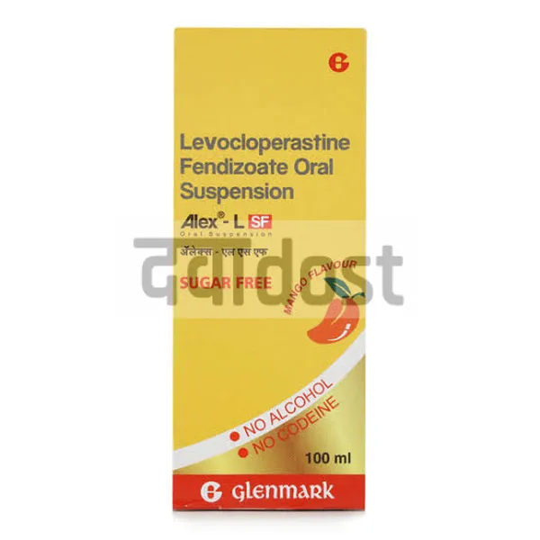 Alex L 20mg Cough Syrup Sugar Free 100ml