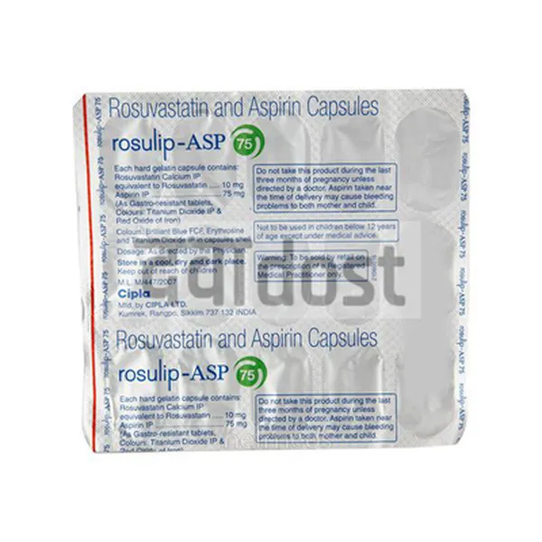 Rosulip ASP 10mg/75mg Capsule 15s