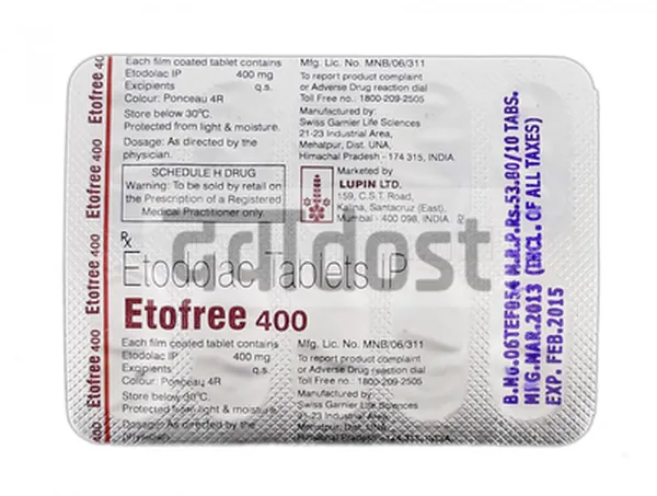 Etofree 400mg Tablet 10s