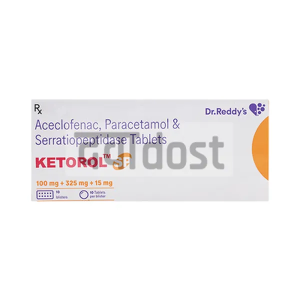 Ketorol SP 100mg/325mg/15mg Tablet 10s