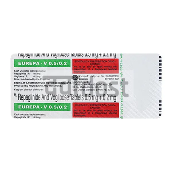 Eurepa V 0.5mg/0.2mg Tablet 10s
