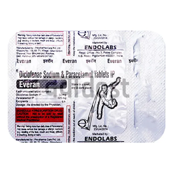 Everan 50mg/325mg Tablet 10s