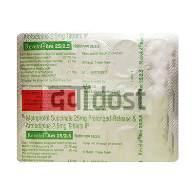 Revelol AM 2.5mg/25mg Tablet PR 15s