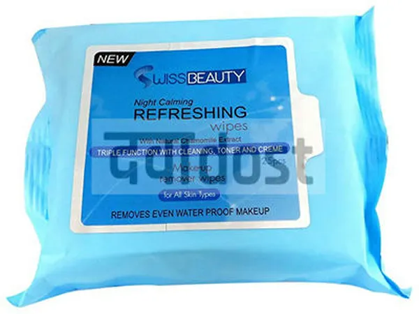 Swiss Beauty Night Calming Refreshing Wipes 25s