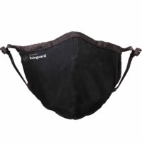 Livinguard Street Mask | 2 Layers | Anti-viral & Anti-bacterial | Non-toxic & Safe | Washable & Reusable | Cotton Face Mask | Medium - Black