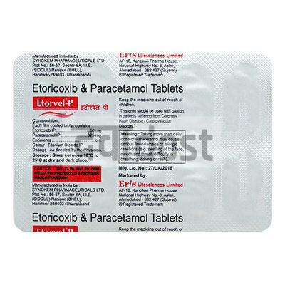 Etorvel P 60mg/500mg Tablet 10s