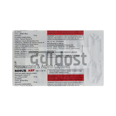 Rosur Asp 10mg/75mg Capsule 10s