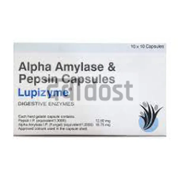 Lupizyme 18.75mg/12.5mg Capsule 10s