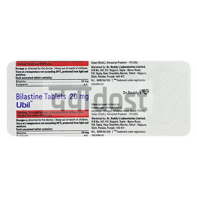 Ubil 20mg Tablet 10s