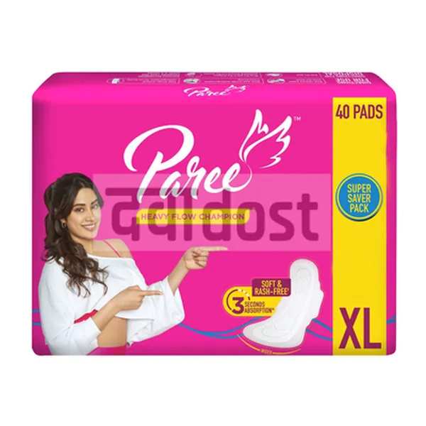 Paree Super Soft & Rash-Free Sanitary Pads for Heavy Flow Pads XL
