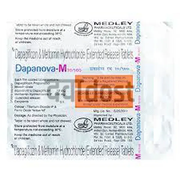 Dapanova M 10mg/500mg Tablet 15s