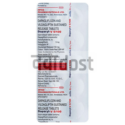 Daparyl V 5mg/100mg Tablet