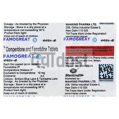 Famogreat D 10mg/20mg Tablet