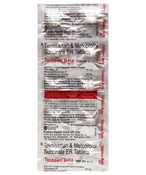 TELDAWN-BETA 40/25MG 10TAB