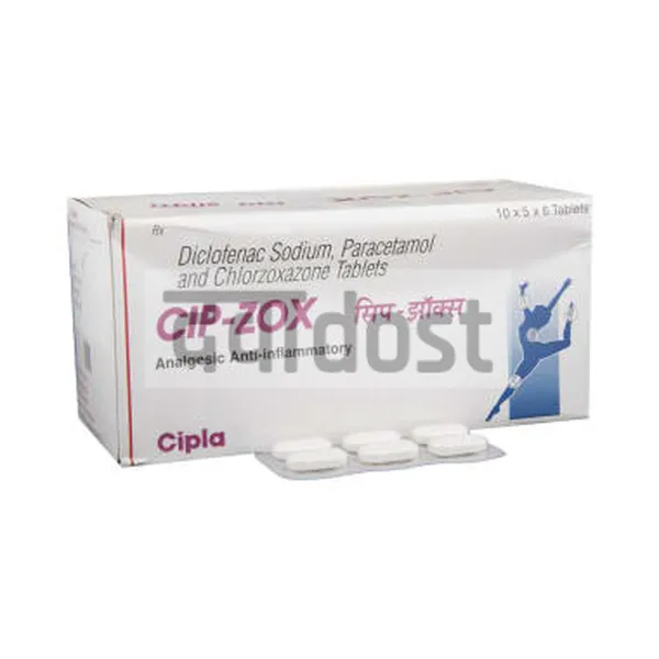 Cip-Zox 500mg/50mg/325mg Tablet