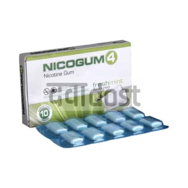 Nicogum 4 Nicotine Gum Fresh Mint Sugar Free