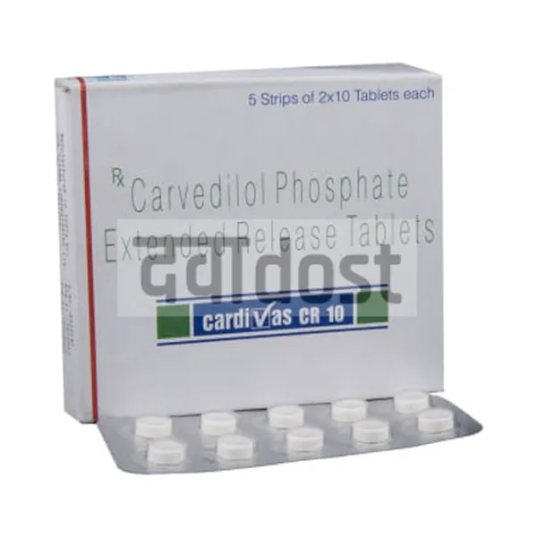 Cardivas CR 10 Tablet