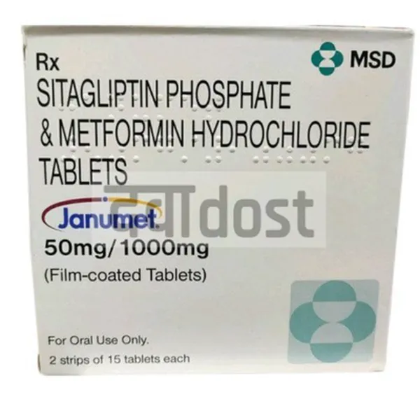 Janumet 50 mg/1000 mg Tablet