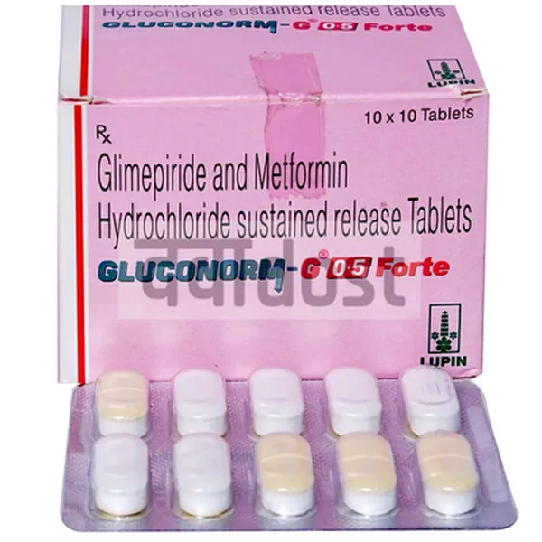 Gluconorm G 0.5 Forte Tablet PR 10s
