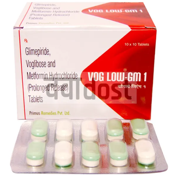 Voglow GM 1mg/500mg/0.2mg Tablet