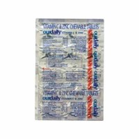 Ourdaily Vitamin C ( 500mg ) & Zinc Chewable Tablets-builds Immunity Against Viruses And Cold Lemony Orange Flavour - 15 Tablets