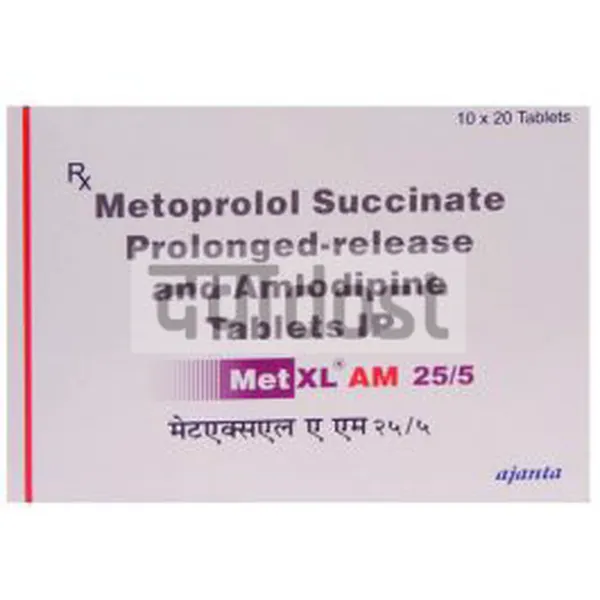 Met XL AM 25mg/5mg Tablet PR 20s