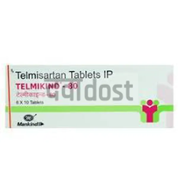 Telmikind 80mg Tablet 10s