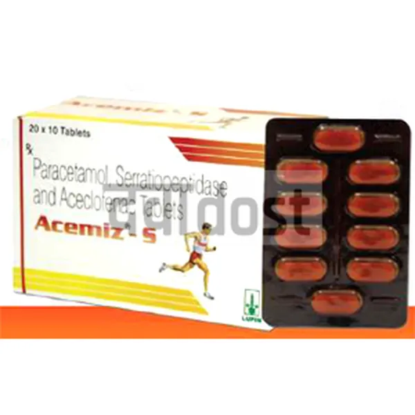 Acemiz S 100mg/325mg/15 Tablet