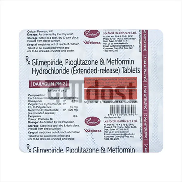 Dailyglim M 2mg/500mg Tablet PR