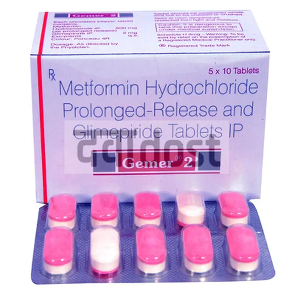 Gemer 2MG/500MG Tablet PR 