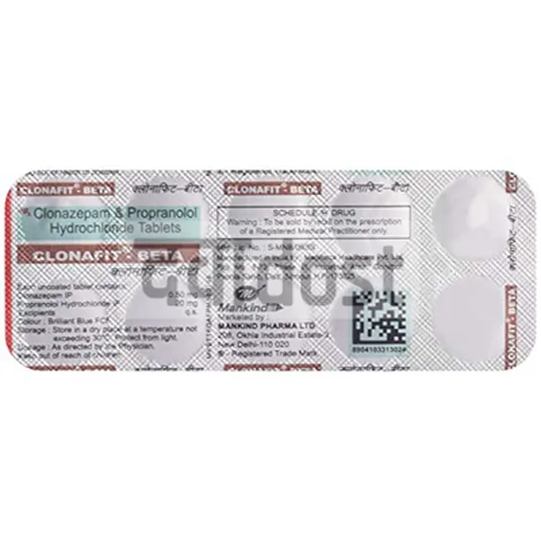 Clonafit Beta 0.25mg/20mg Tablet
