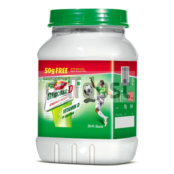 Dabur Glucose D Powder 450gm + 50gm Powder Free 
