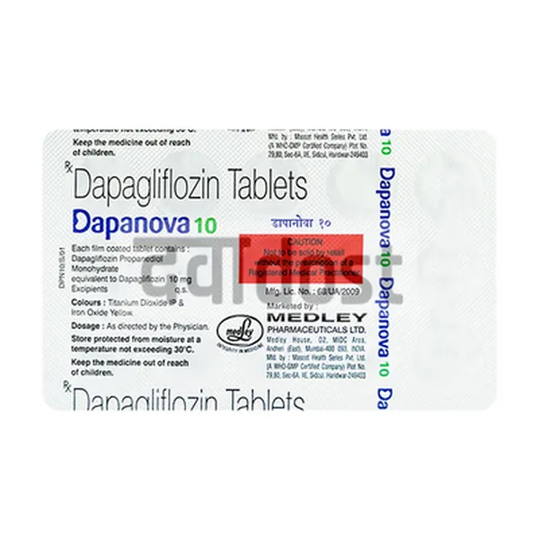 Dapanova 10mg Tablet 15s