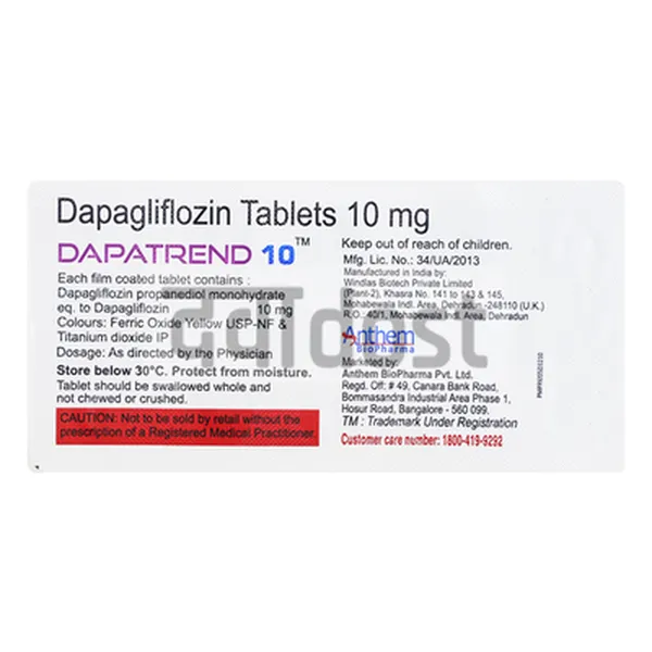 Dapatrend M 10mg/500mg Tablet 10s