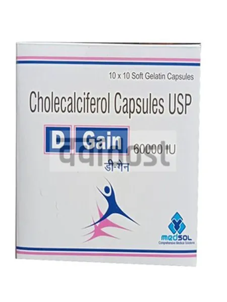 D Gain 60000IU Capsule 10s