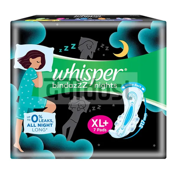 Whisper Bindazzz Nights XL+ 7 Pads 