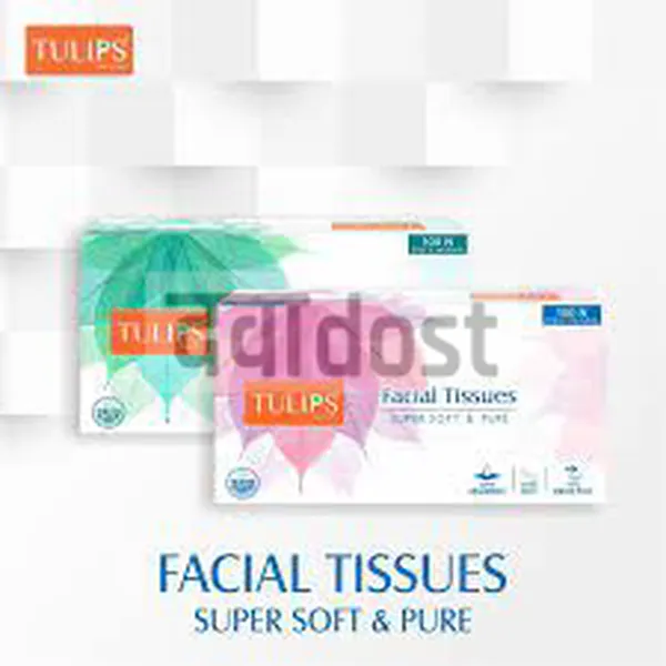 Tulips facial Tissue 100s